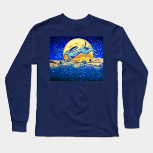 Hare and Midsummer Moon Long Sleeve T-Shirt